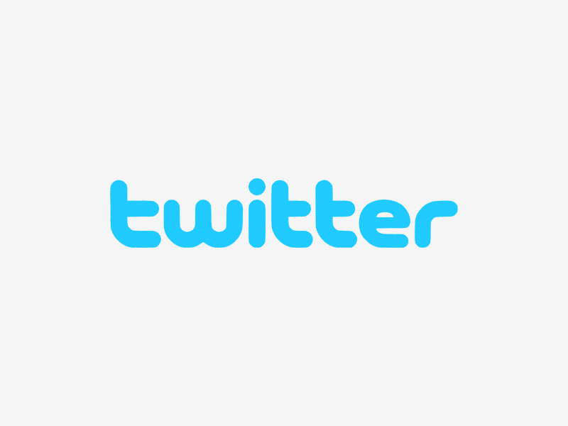 Logo di testo Twitter