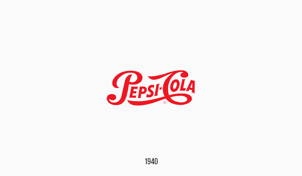 Logotipo de Pepsi cola, 1940
