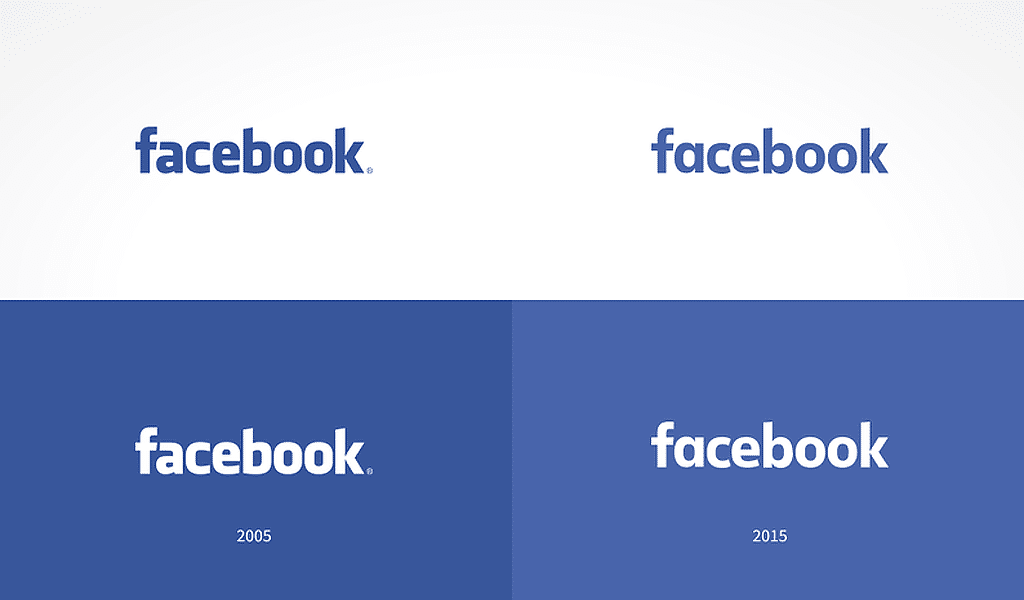 Évolution du logo de Facebook