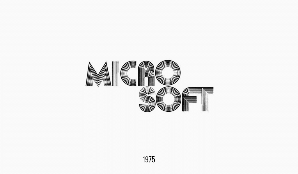 Il primo logo di Microsoft, 1975