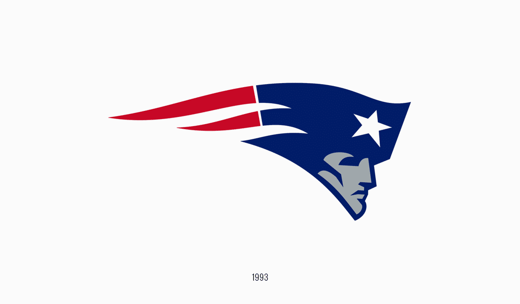 Logotipo de los New England Patriots, 1992