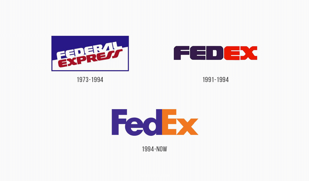 Historia del logotipo de Fedex