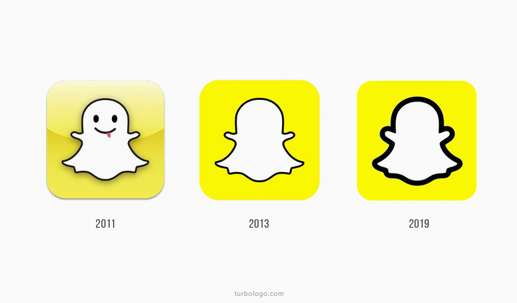 Histórico do logotipo Snapchat