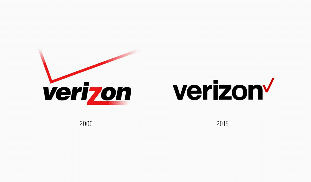 Evolução do logotipo da Verizon