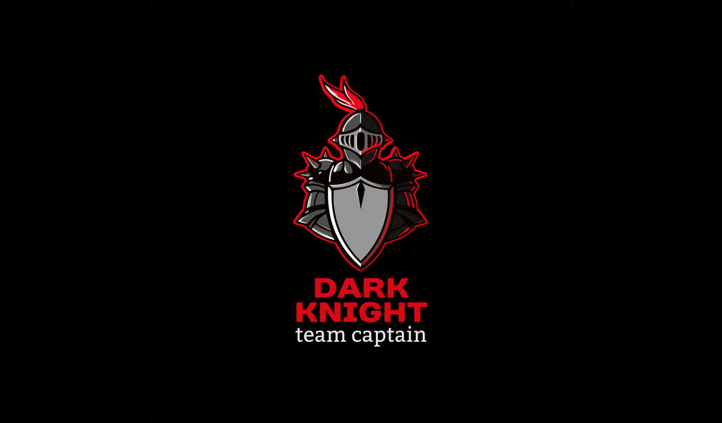 Logotipo de juego de caballero oscuro