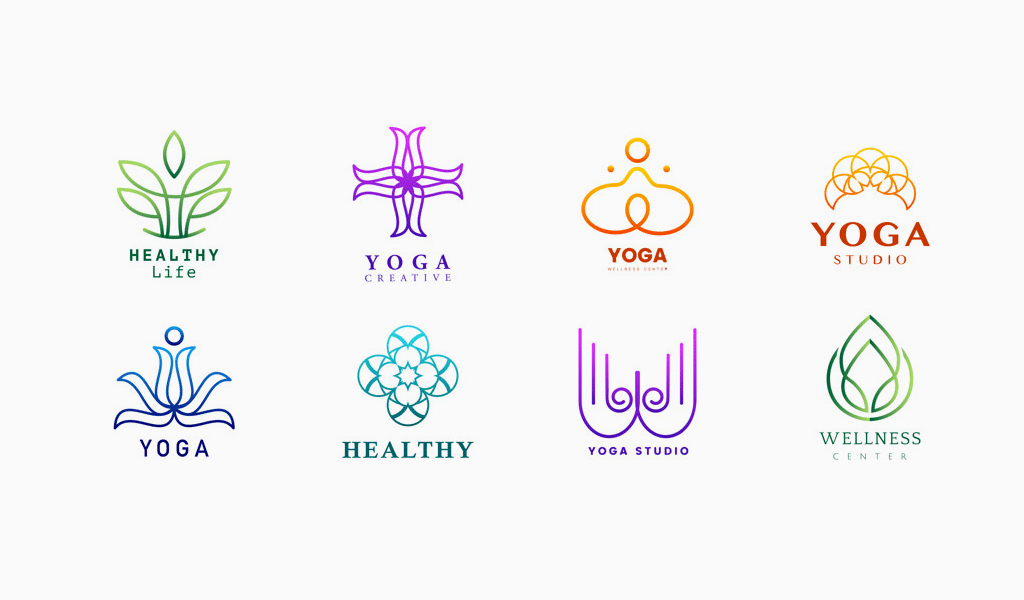 Logotipo del centro de yoga 