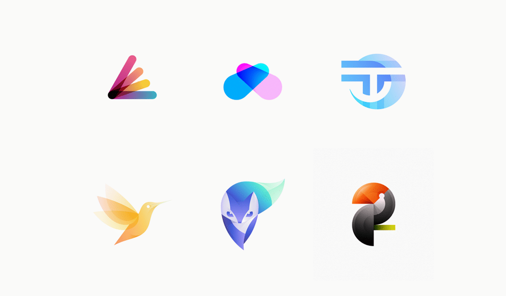 logotipos gradientes