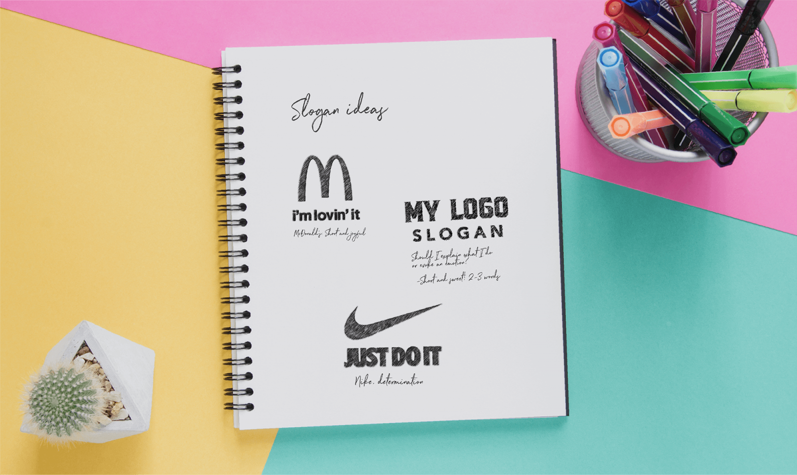 Progetta un logo con uno slogan