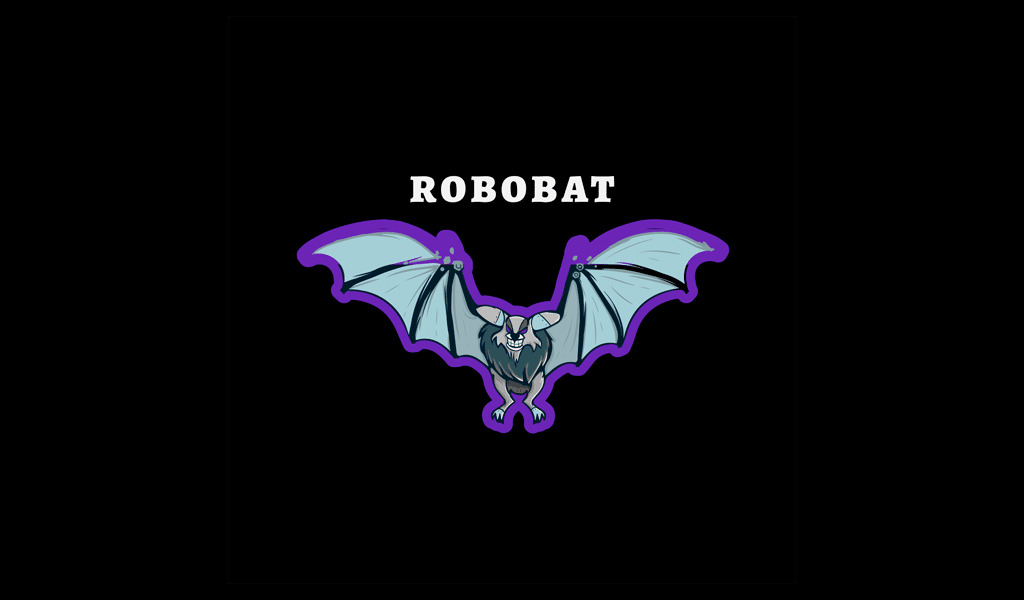 logo de jeu robot chauve-souris